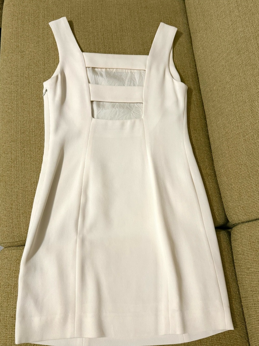 Citi White Sleeveless Cutout Shift Dress